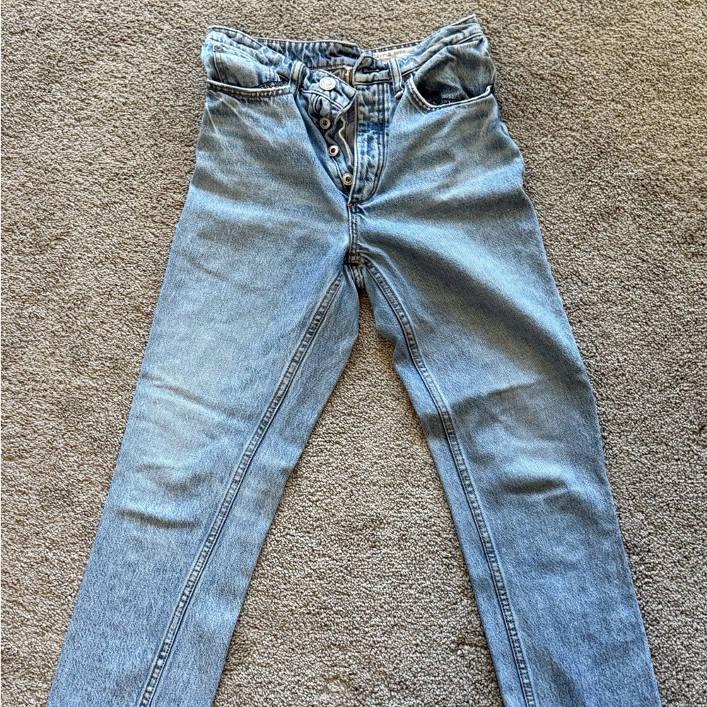 rag & bone New York Faded Blue Denim Jeans